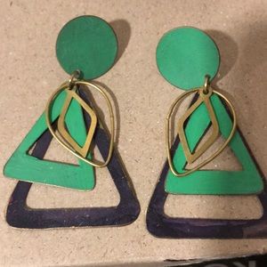 Cool geometric light earrings